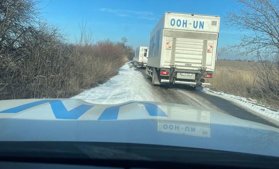 Guerre en Ukraine : arrivée d’un convoi d’aide humanitaire près de Bakhmout